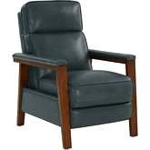 Ashland Manual Recliner in Roma Bluegray Top Grain Leather